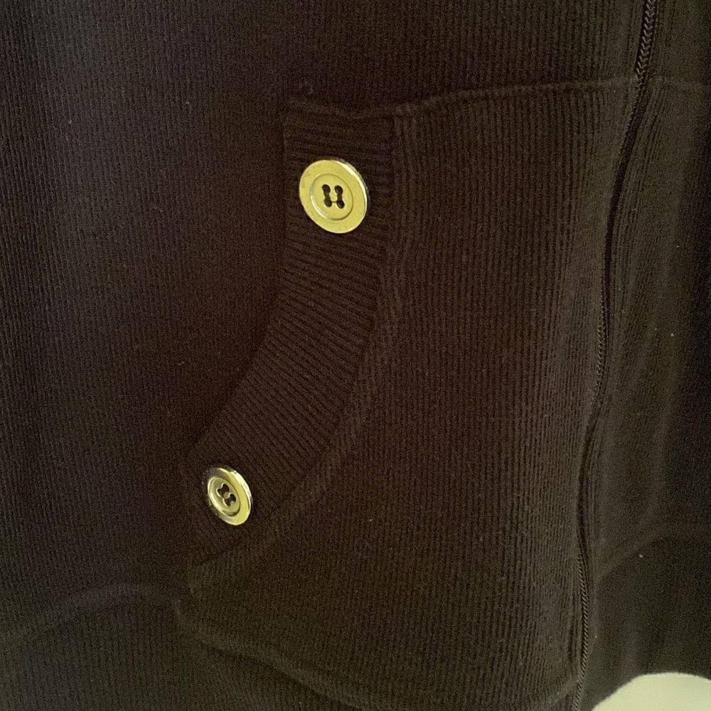 Karen Scott Sport Black Zip-up Jacket, Size Medium - Picture 3 of 6